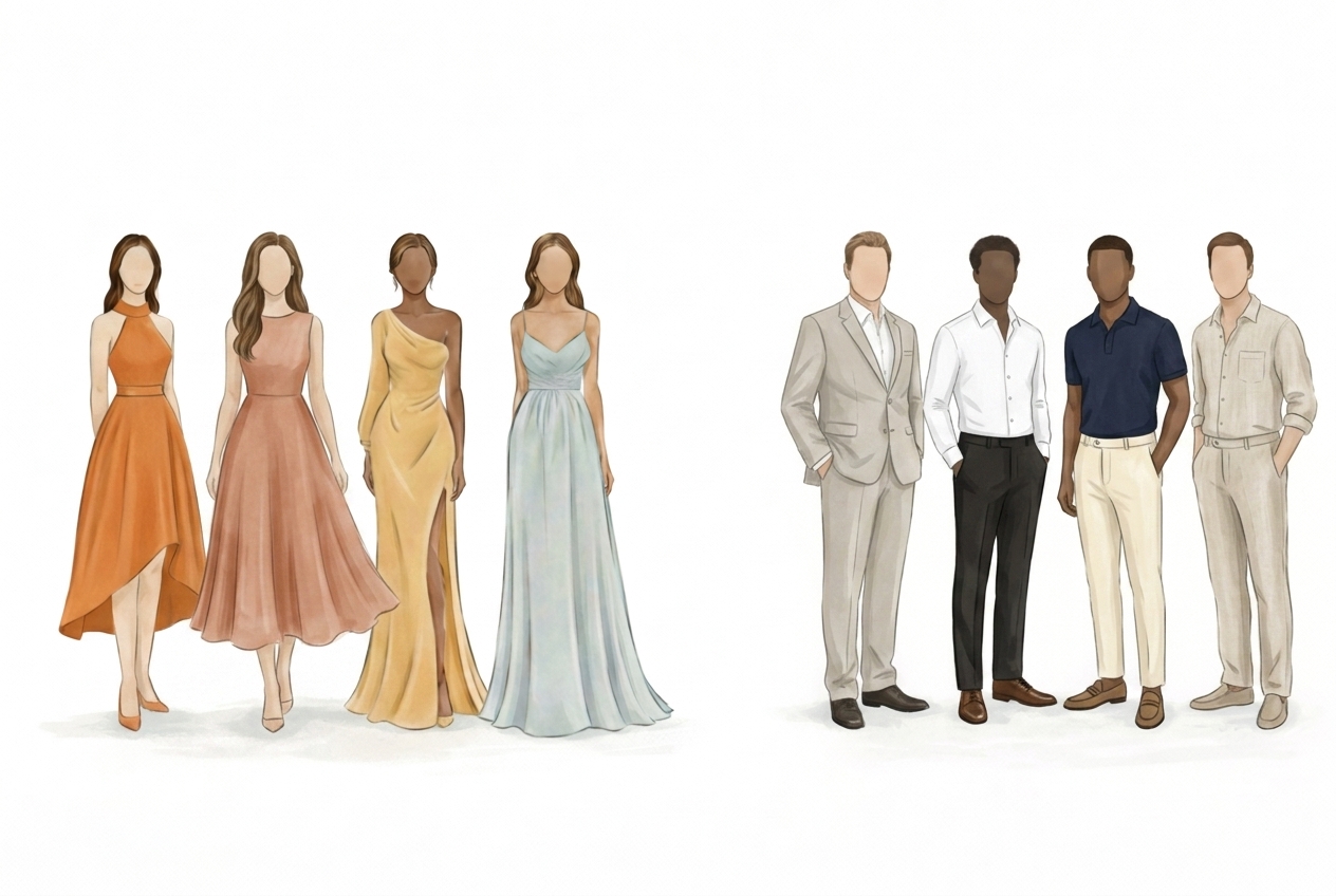 Sugestões de trajes para o casamento